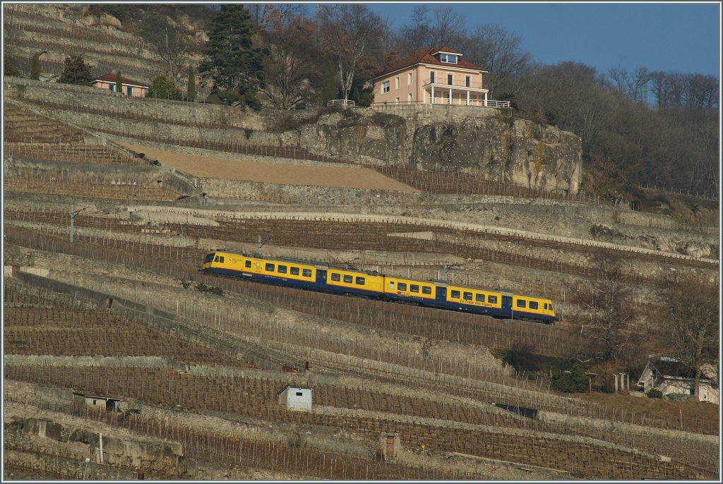 Der  Train des Vignes  vor der Kulisse von  Silvans(Traum)-Haus...
1. Mrz 2012