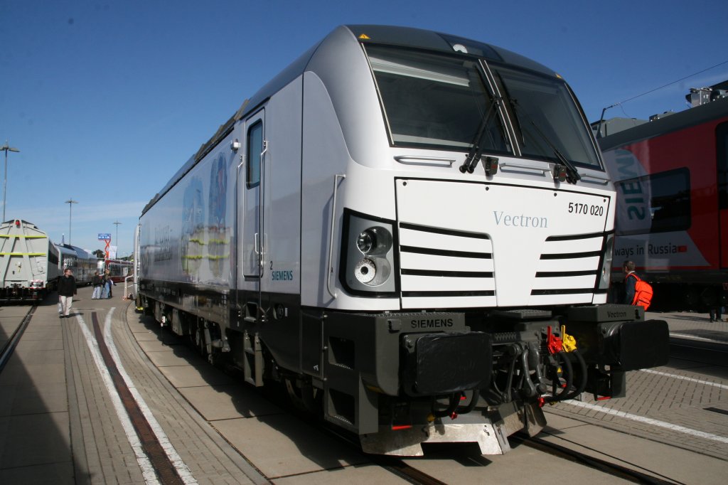 Der Vectron von Siemens am 23.09.2012 in Berlin auf der Innotrans
