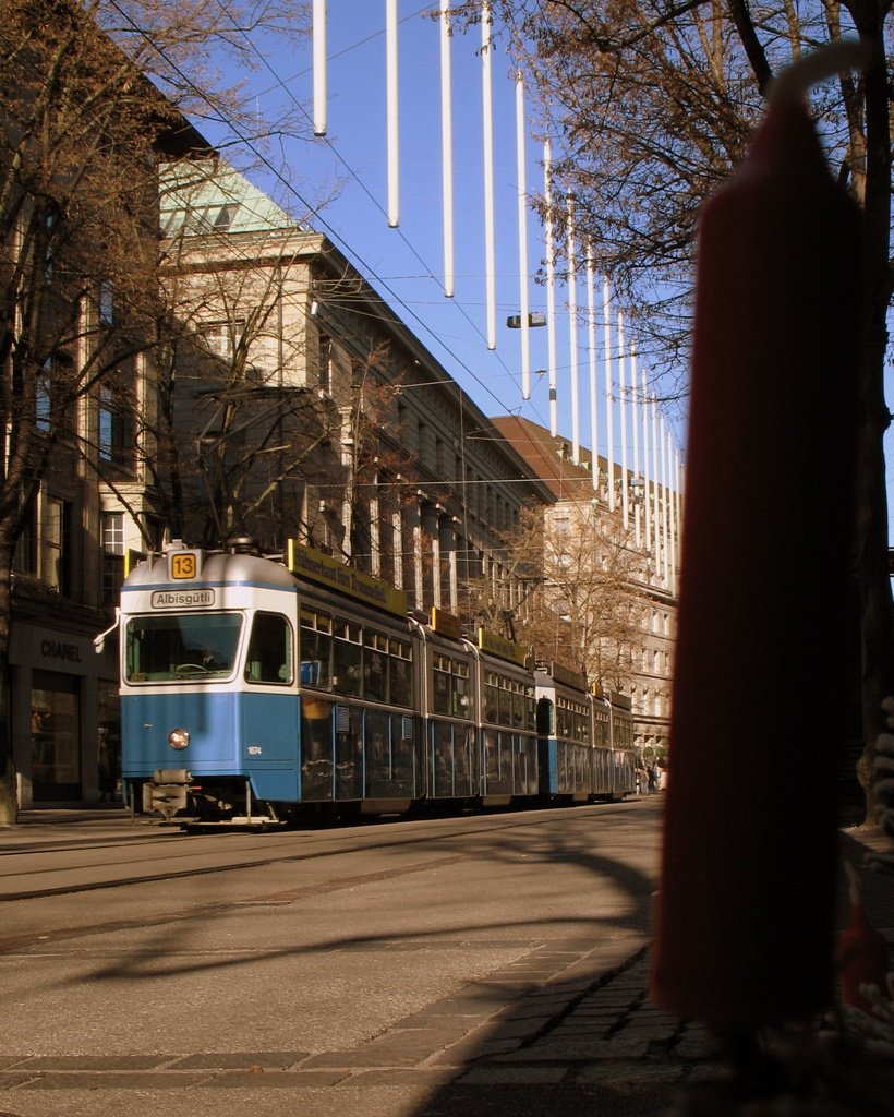 Der Versuch die Vorweihnachtstimmung in der Bahnhofstrasse in Zrich einzufangen. 
(09.12.2009)