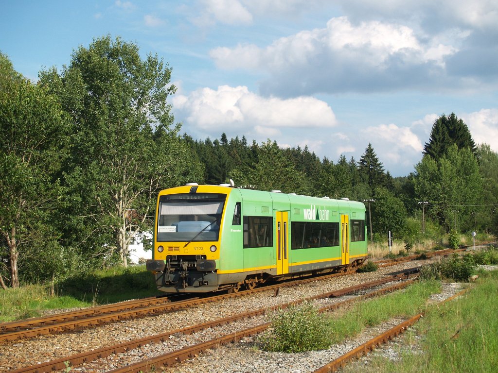 Der Vt 23 der Waldbahn am 19.08.2010 in Spiegelau