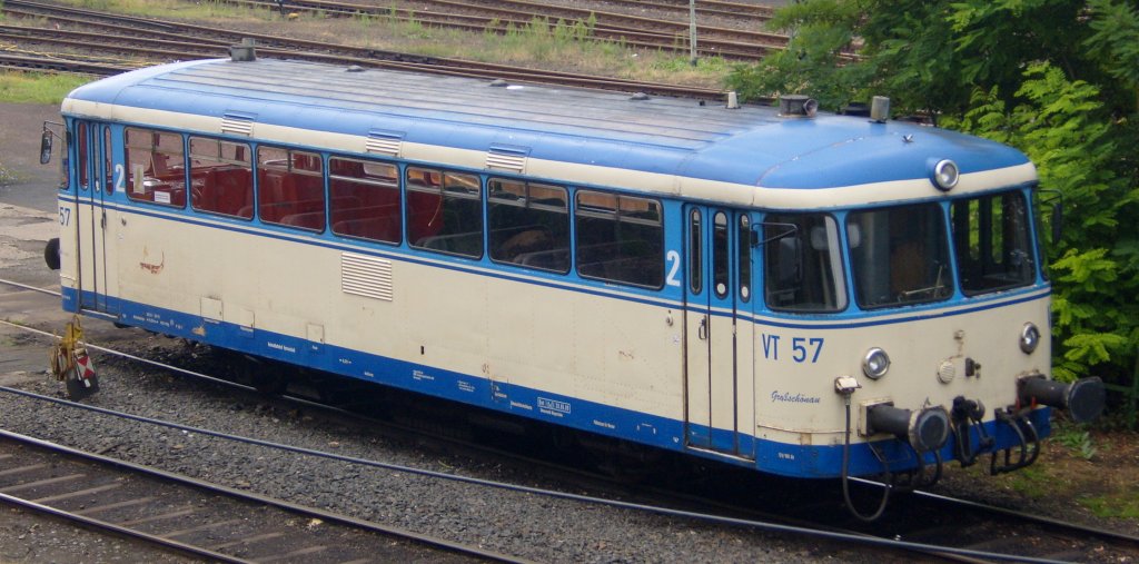 Der VT57 von der Hochwaldbahn stand am 05.08.2010 in Linz.