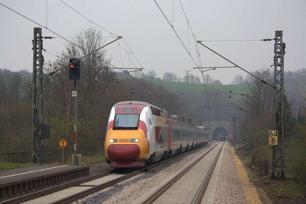 Der Werbethalys 4343 am 04.04.2012 in Eilendorf.
