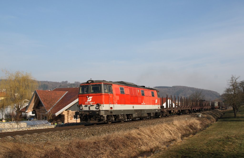 Derzeit wird die planmige 2070 Leistung am VG 72052 nach St. Aegyd aus Belastungsgrnden hufig durch eine 2143, in dem Fall durch die 046 ersetzt. Kreisbach 24.03.2011