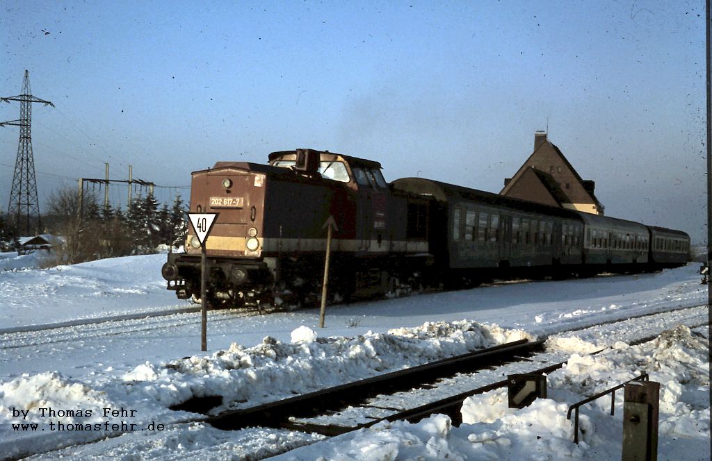 Deutschland - Altenberg, Regionalzug Heidenau - Altenberg, Anfang der 90er Jahre