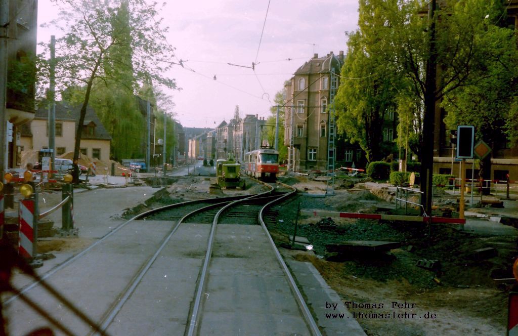 Deutschland - Dresden - Baustelle Groenhainer Strae, 1991