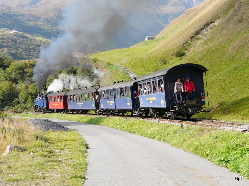 DFB - Nachschus vom Dampfzug mit der Lok HG 3/4 1 am 25.09.2009