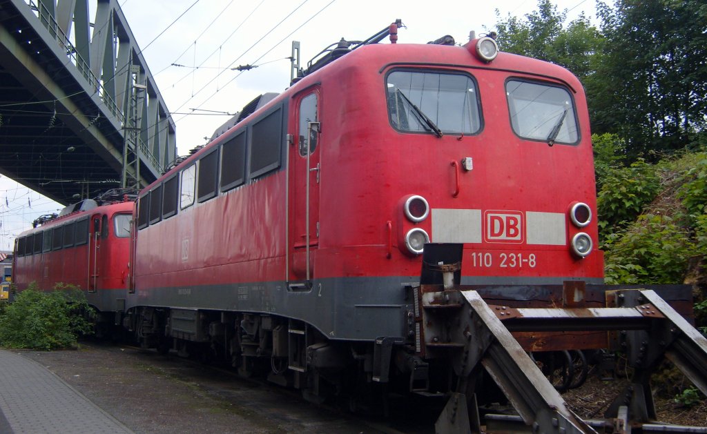 Die 110 231-8 stand am 02.08.2010 in Kln Messe/Deutz abgestellt.