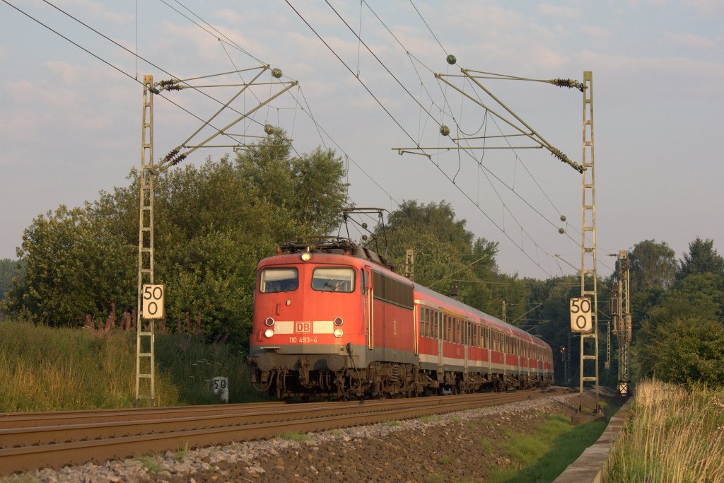 Die 110 493 am 26.07.2012 in Langerwehe.