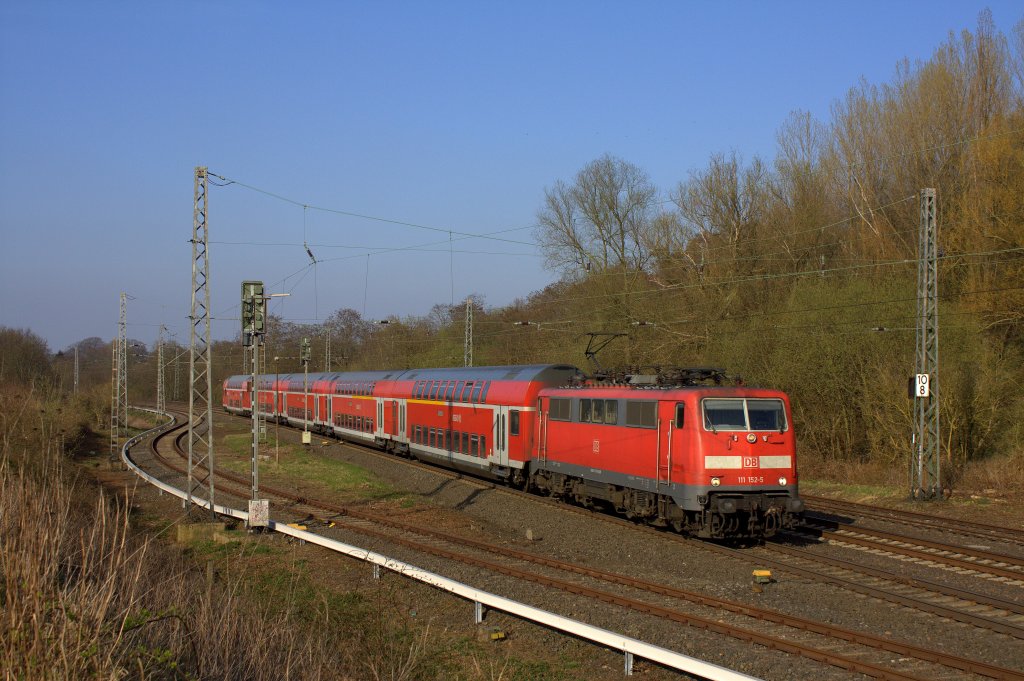Die 111 152 am 28.03.2012 in Kohlscheid.