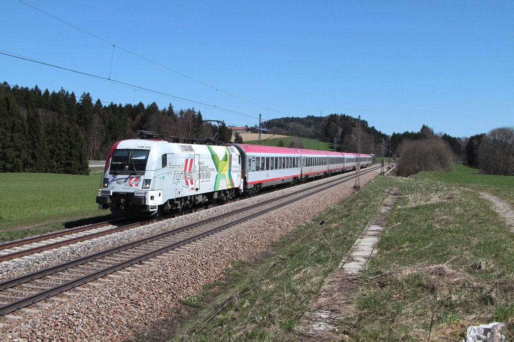 Die 1116 130  Frontrunner  mit OIC 862 als Korridorzug bei bersee am 15.04.2013