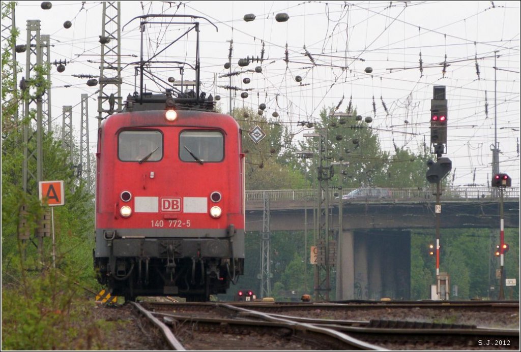 Die 140 772-5 am 4.Mai 2012 in Aachen West.