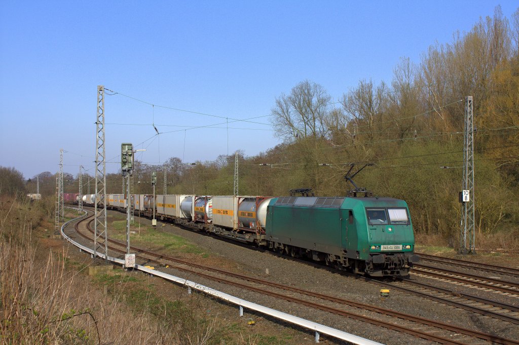 Die 145-CL 005 am 28.03.2012 in Kohlscheid.