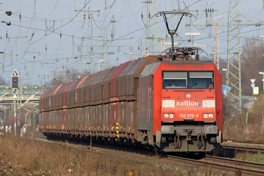 Die 152 070-9 in Ratingen Lintorf , am 13,12,09