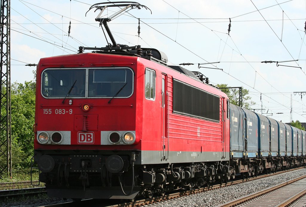 Die 155 083-9 durchfhrt Duisburg Neudorf am 28.05.2010