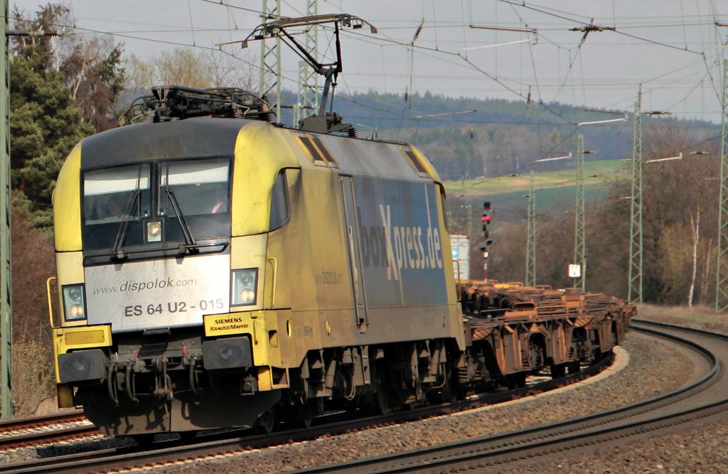 Die 182 515 bei Fulda am 2.4.2012.