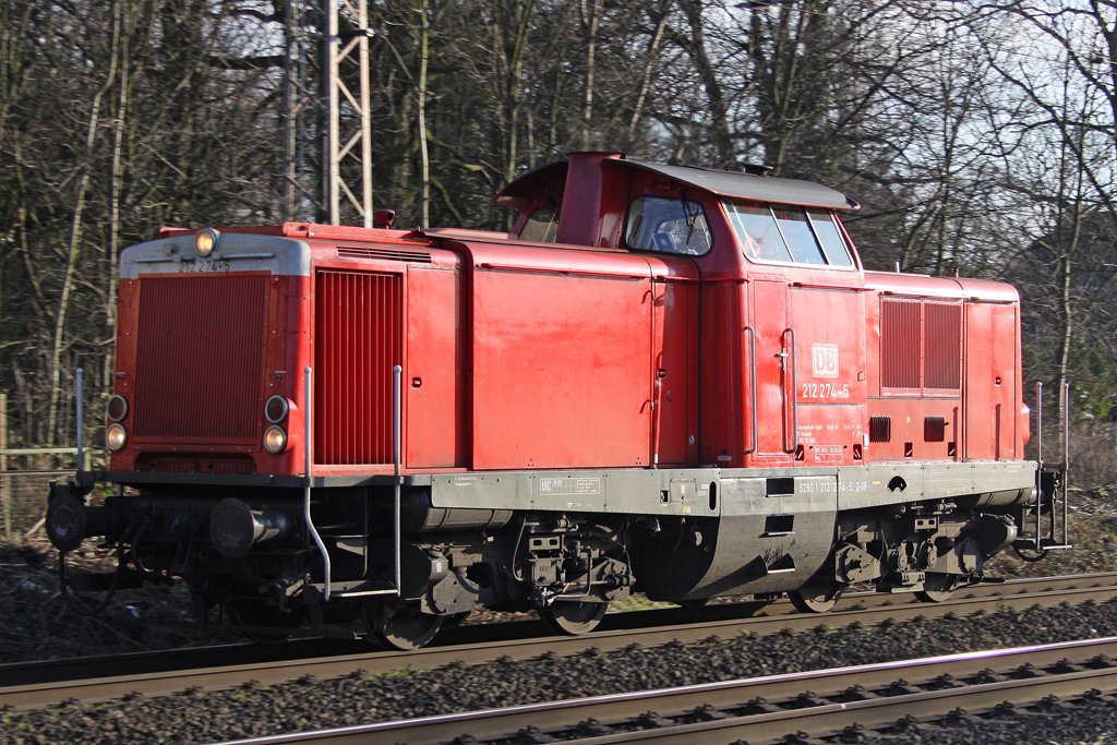 Die 212 274-5 in Ratingen Lintorf , am 13,12,09