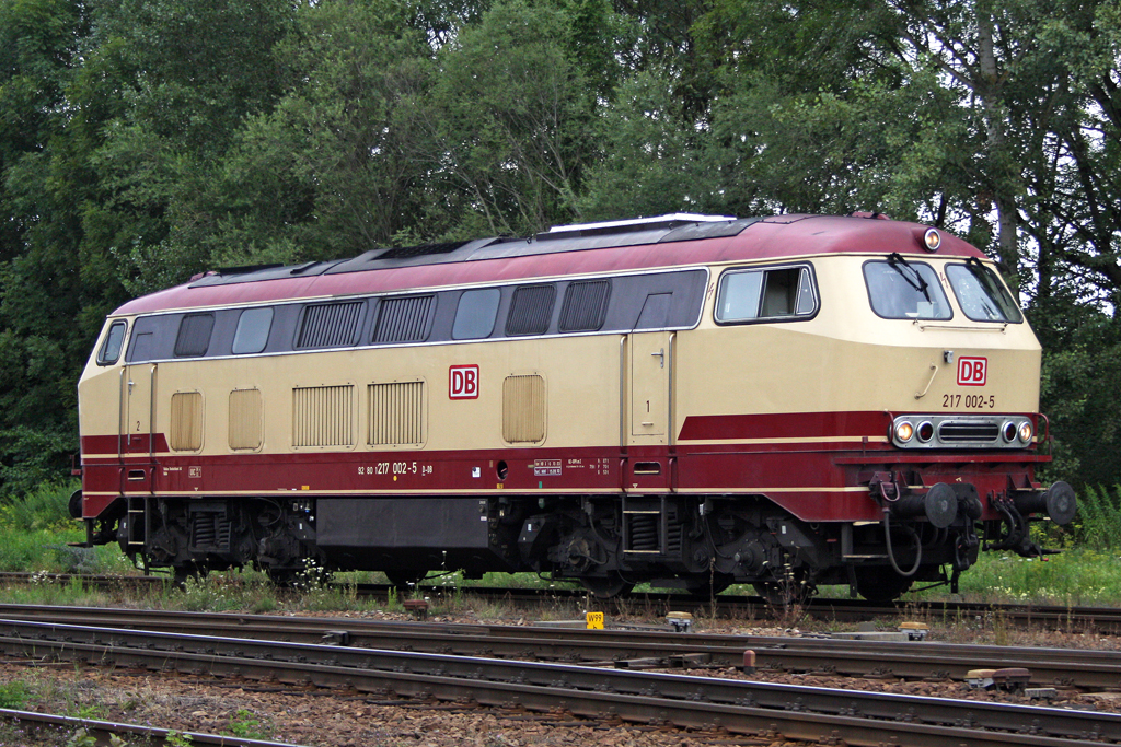 Die 217 002-5 in Mhldorf am 02,08,10