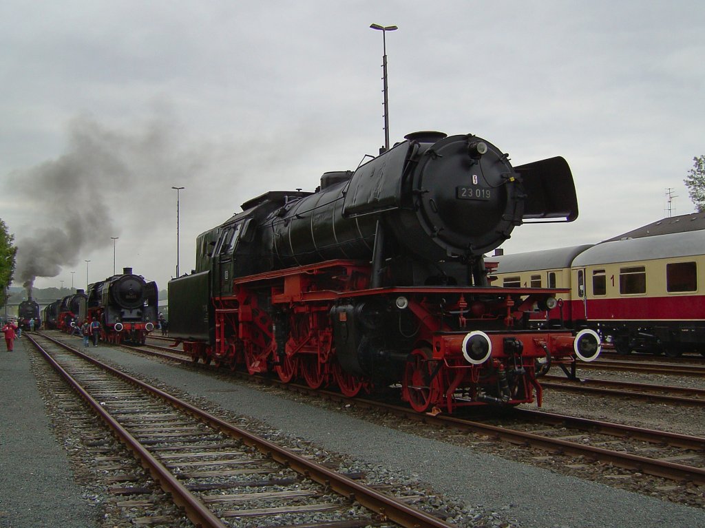 Die 23 019 am 20.09.2008 ausgestellt in Neuenmarkt-Wirsberg. 
