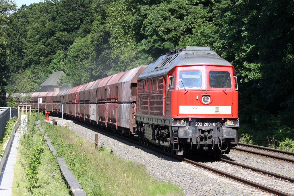 Die 232 280-8 in Mettmann Neandertal am 16,06,10