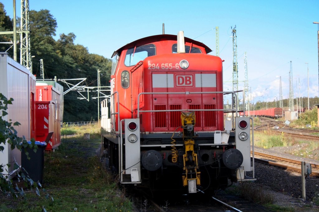 Die 294 655-6 am 25.09.2010 in Stolberg Hbf.