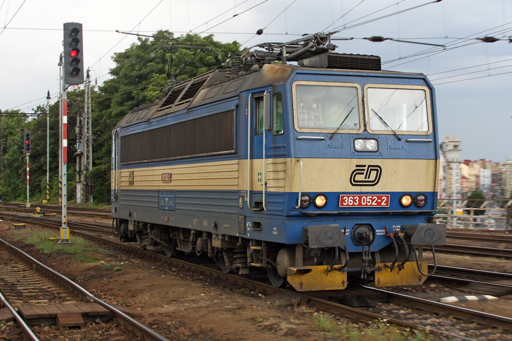 Die 363 052-2 in Pilsen am 05,08,10