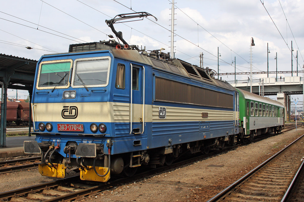 Die 363 070-4 in Pilsen am 05,08,10