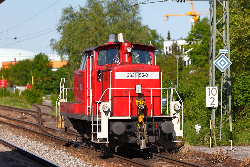 Die 363 an ihrem bernachtungsbahnhof Feldkirchen bei Mnchen.