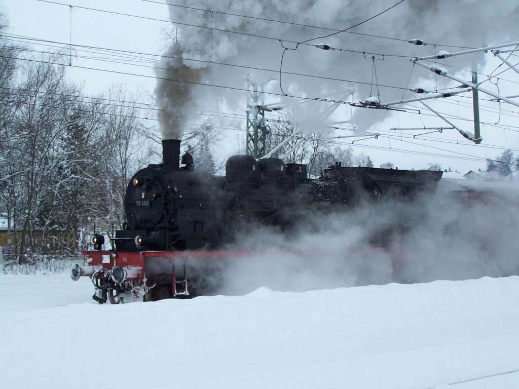 Die 78 468 in Donaueschingen am 31/01/2010.