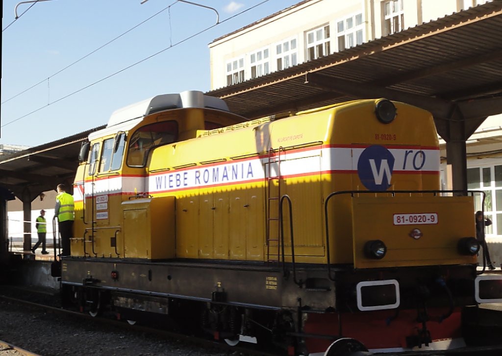 Die 81-0920-9 zog den knigliche Zug am 01.04.2013 zur Ausstellung am Gleis 14 des Nordbahnhofs in Bukarest.