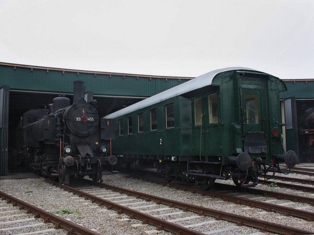 Die 93 1455 am 02.10.2010 im Ampflwanger Museum. 