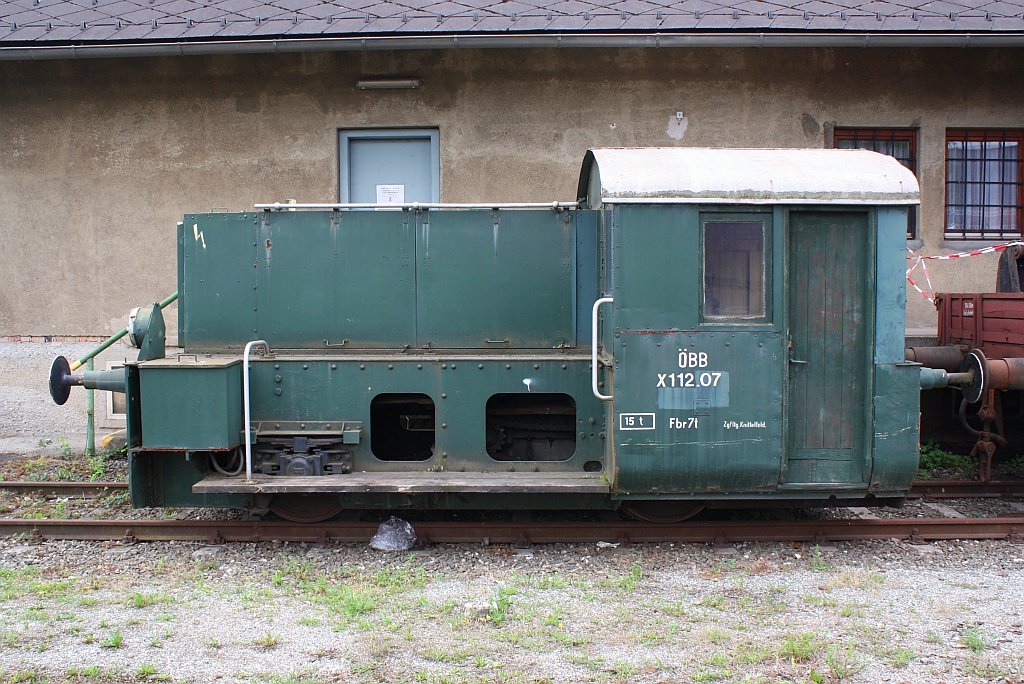 Die ausgemusterte BB X112.07, eine Kf, am 11.Juni 2010 im Eisenbahnmuseum Knittelfeld.