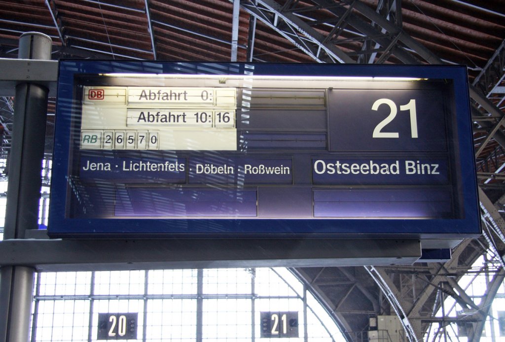 Die Bahn kommt! Seit dem Fahrplanwechsel bietet sie diese interessante Direktverbindung unter dem Namen  Globetrotter  von Leipzig an die Ostsee an. Frei nach dem Motto  Viele Wege fhren nach Binz. 