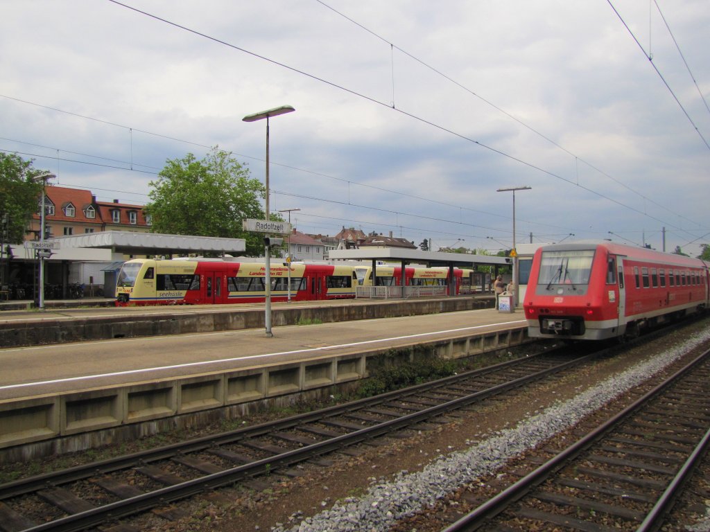 Die Bahnsteige in Radolfzell; 22.06.2010