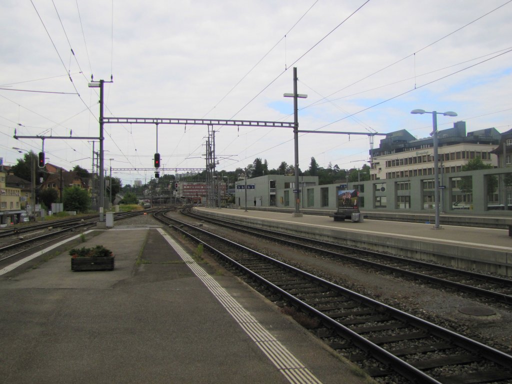 Die Bahnsteige in Schaffhausen; 22.06.2010