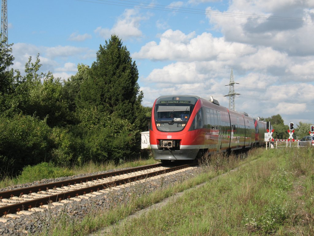 Die Baumbergebahn Mnster-Coesfeld kurz vor Coesfeld 15.09.2010