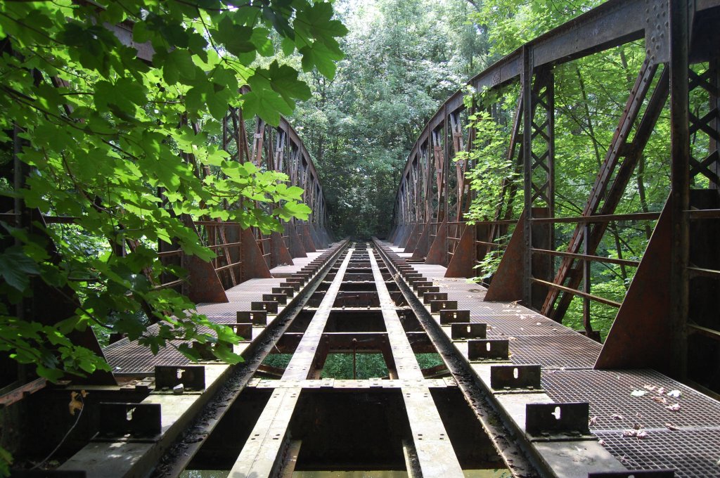 Die Bottwartalbahn am 23. Juni 2012. Die Murrbrcke zwischen Murr und Marbach.