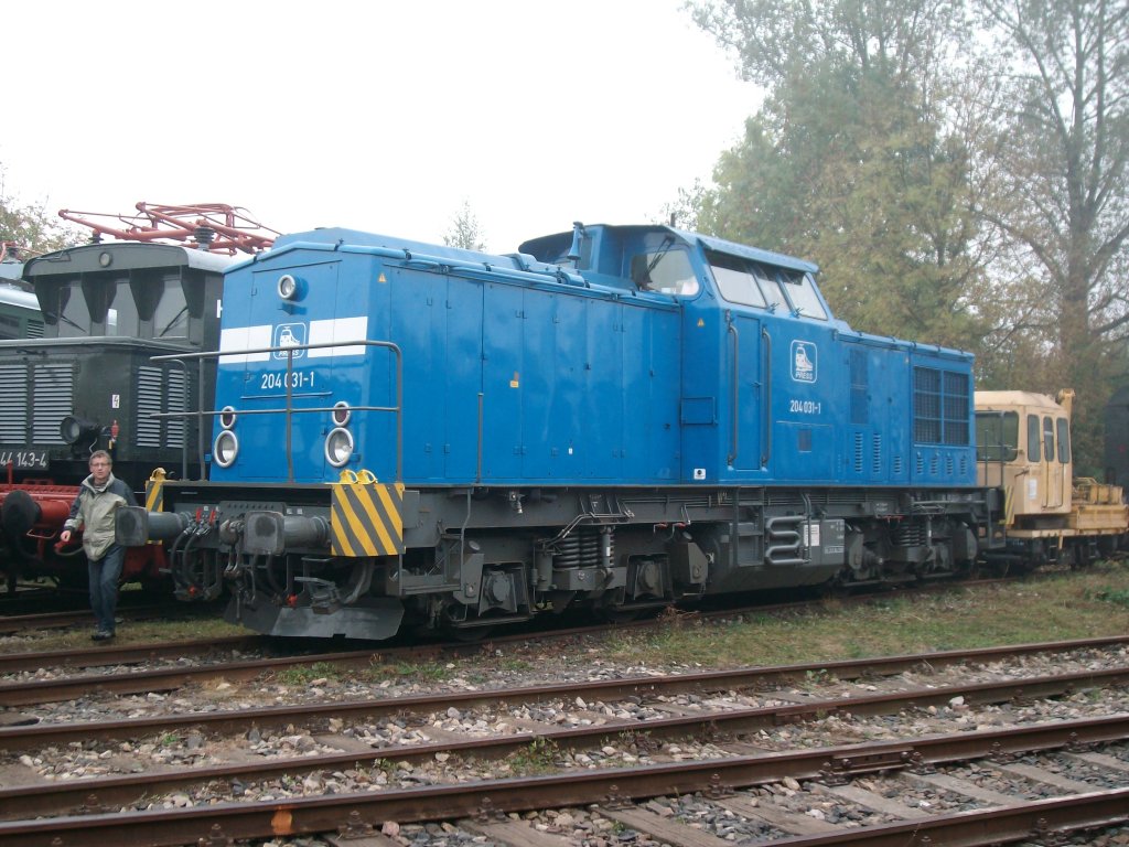 Die BR 204 031-1 der PRESS,stand am 10.10.2010 zum Saisonausklang im BW Weimar.