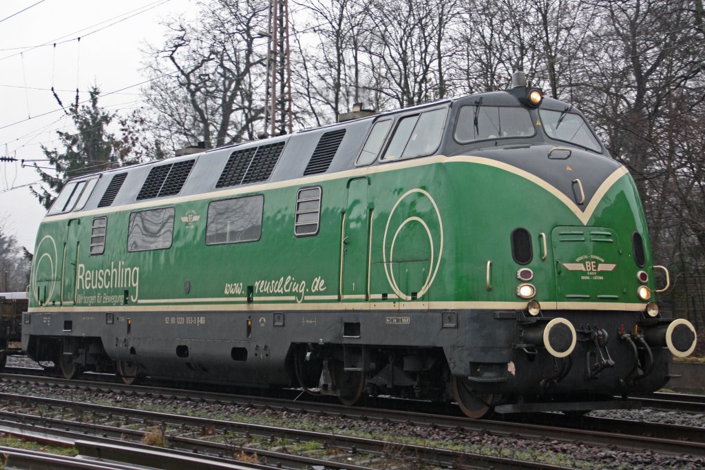 Die Brohltal V200 D9 am 18.1.11 bei einem kurzen halt in Ratingen-Lintorf