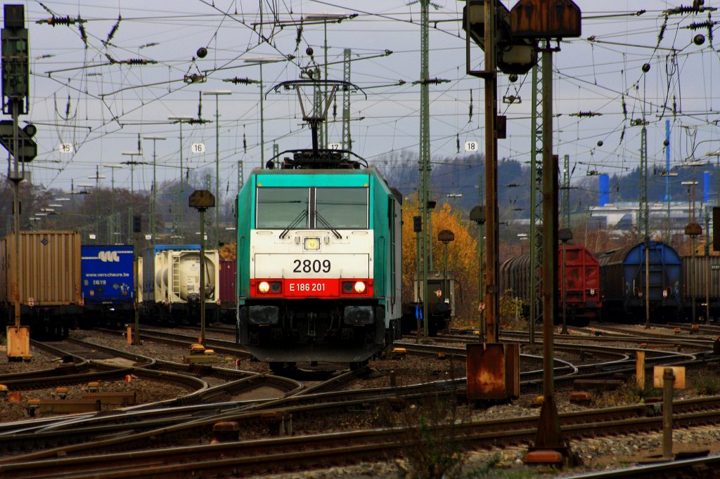 Die Cobra 2809 rangiert in Aachen-West.
27.11.2011