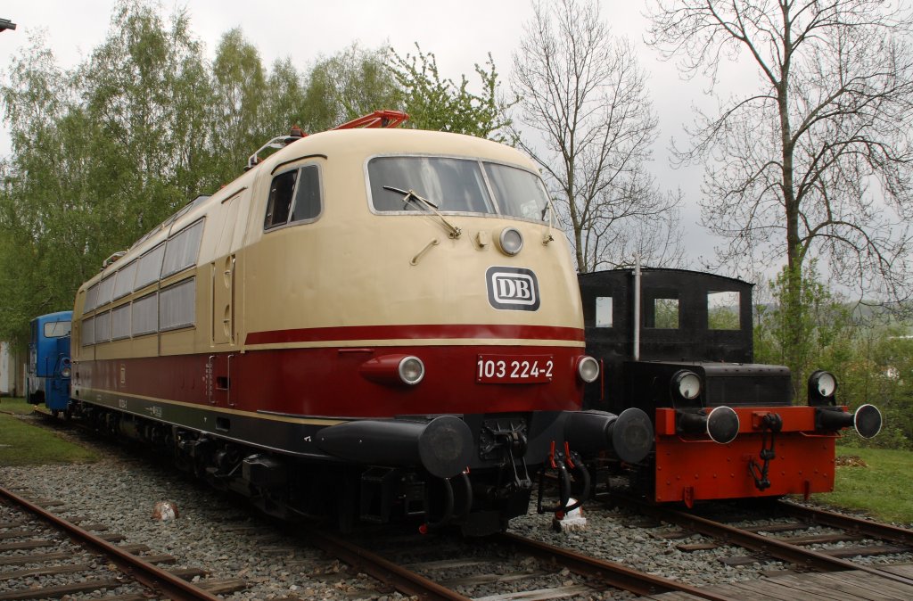 Die dritte Gastlok bei den Schwarzenberger Eisenbahntagen war 103 224-2.(16.05.2010) 