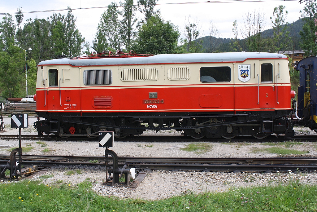 Die ehemalige BB, nunmehrige NVOG 1099 002 am 25.August 2012 im Bf. Mariazell.