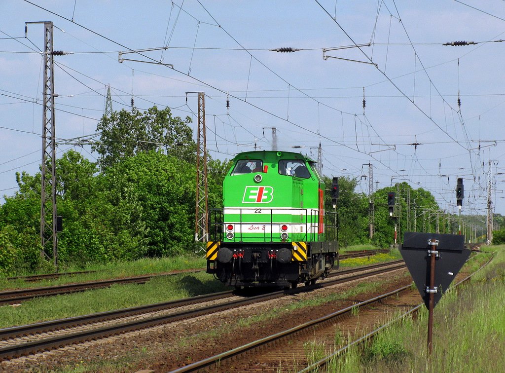 Die EIB 22 ( Lisa 1 ) kam am 25.05. auch solo Richtung Genshagener Heide durch Saarmund.