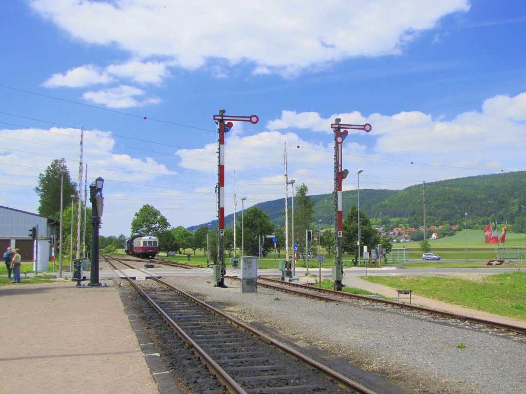 Die Flgelsignale im Bf Blumberg-Zollhaus; 23.06.2010