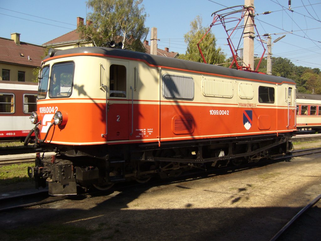 Die  Frankenfels  pr�sentierte sich am 22.09.2010 im Alpenbahnhof in St.P�lten im besten Zustand. 