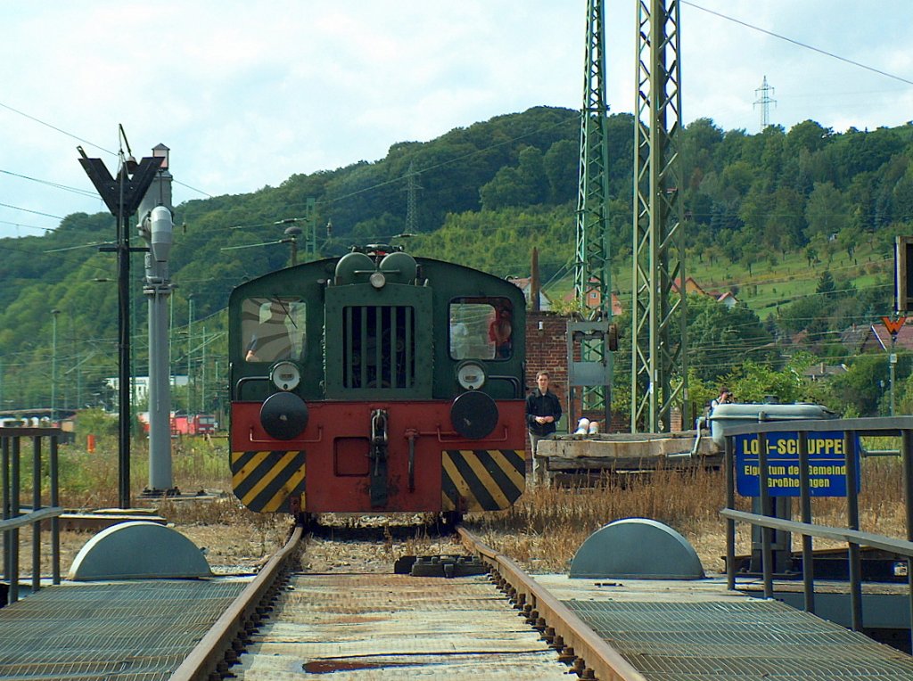 Die fr�here Werklok 1 der Zuckerfabrik Markranst�dt (LKM 251187), am 07.09.2008 im Bw Gro�heringen. 