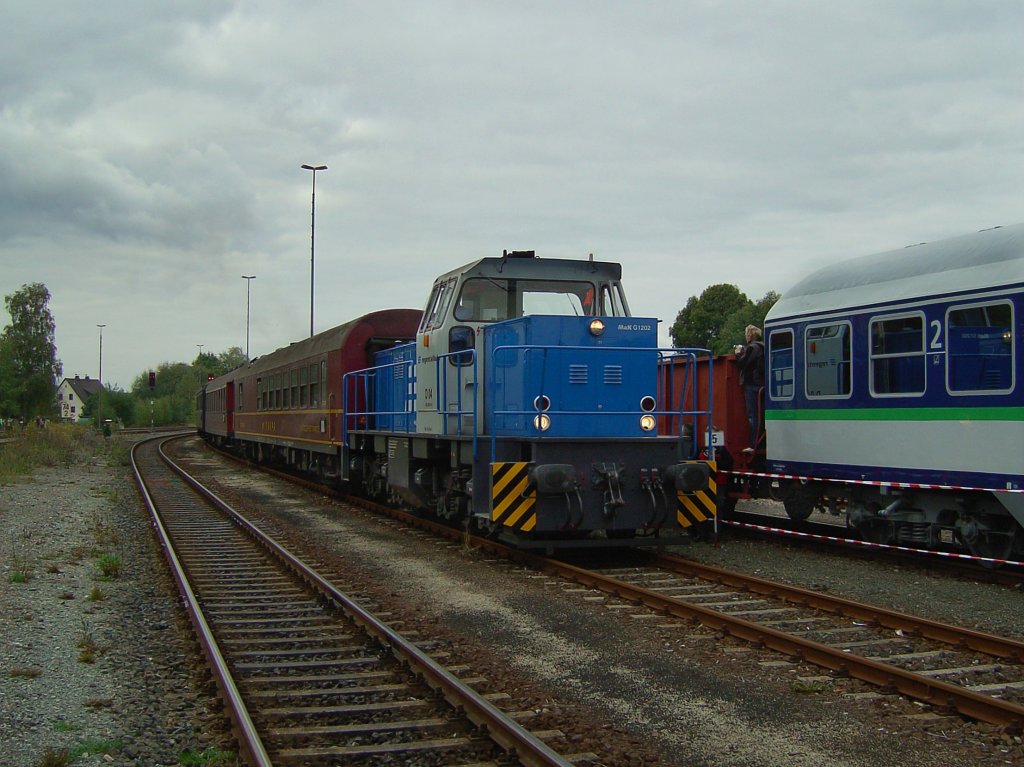 Die G 1206 D04 am 20.09.2008 bei einer Rangierfahrt in Neuenmarkt-Wirsberg. 