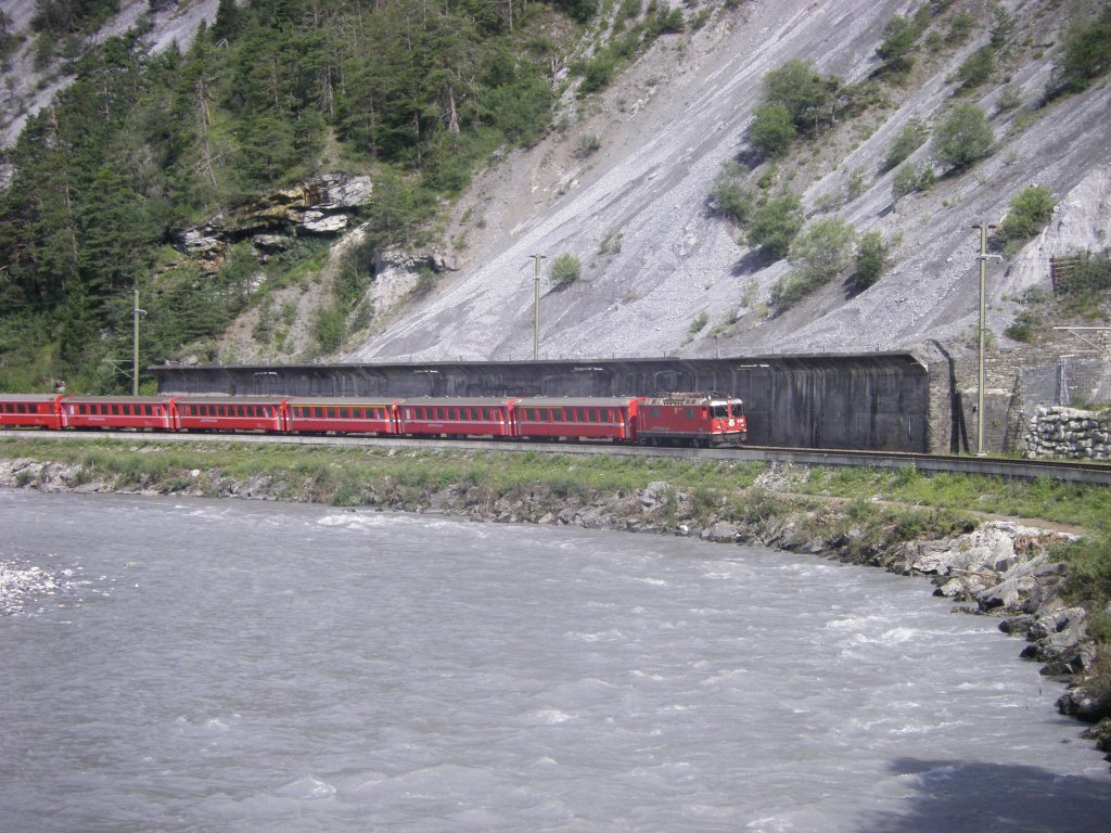 Die Ge 4/4 II 628 wird demnchst in Trin einfahren. (21.07.2011)