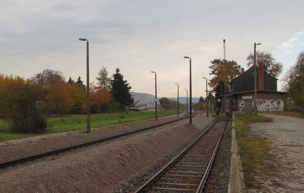 Die Gleisanlagen im Bf Emleben; 02.11.2011