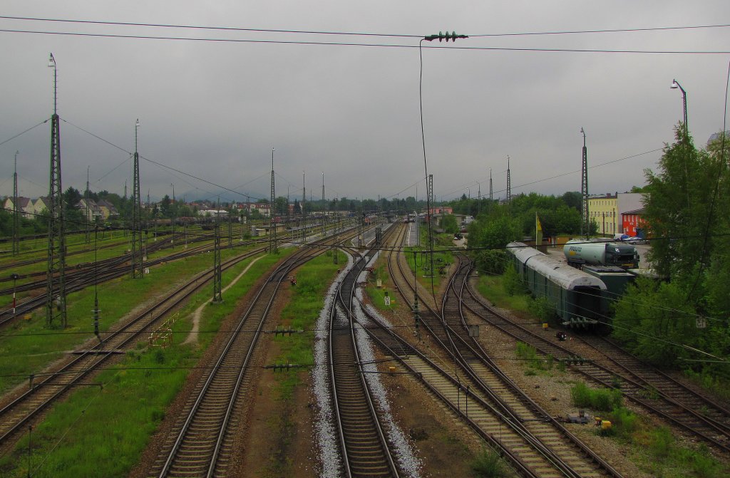 Die Gleisanlagen im Bf Freilassing; 27.05.2011