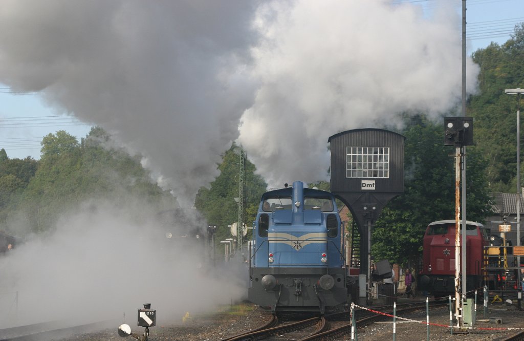 Die Henschel der Hespertalbahn war am 18.9.10 in Bochum-Dahlhausen zu besuch